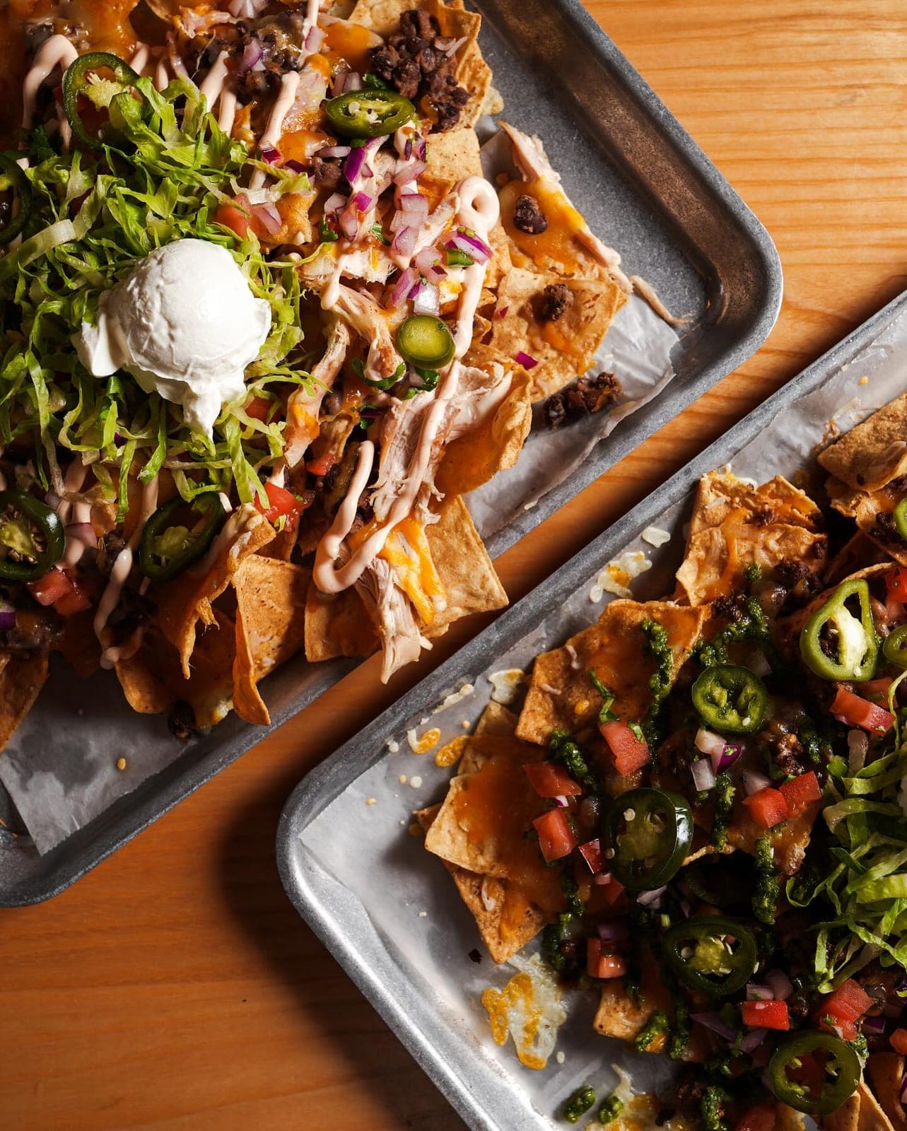 Loaded nachos from the HighGrain Brentwood opening menu