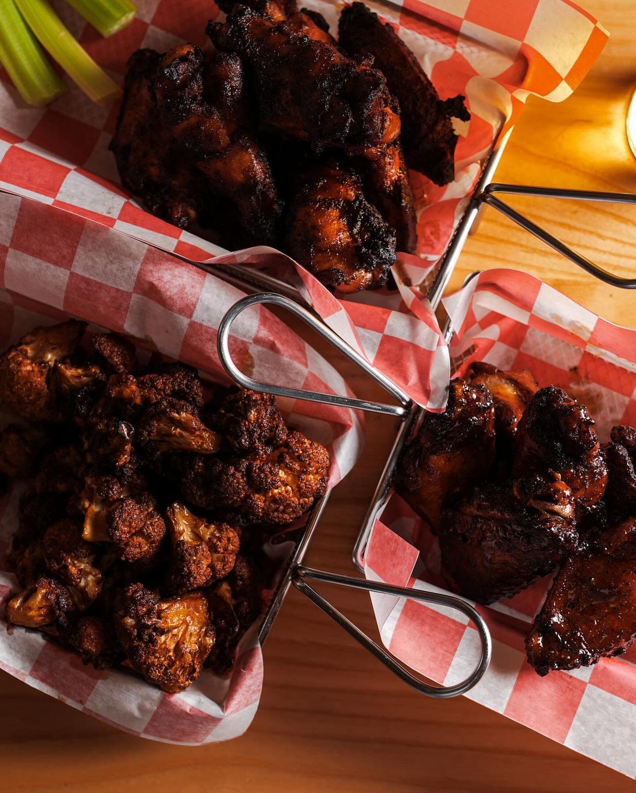 Smoked wings from the HighGrain Brentwood opening menu